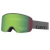 Masque De Ski Giro Axis Grey Wordmark Vivid Emerald + Vivid Infrared
